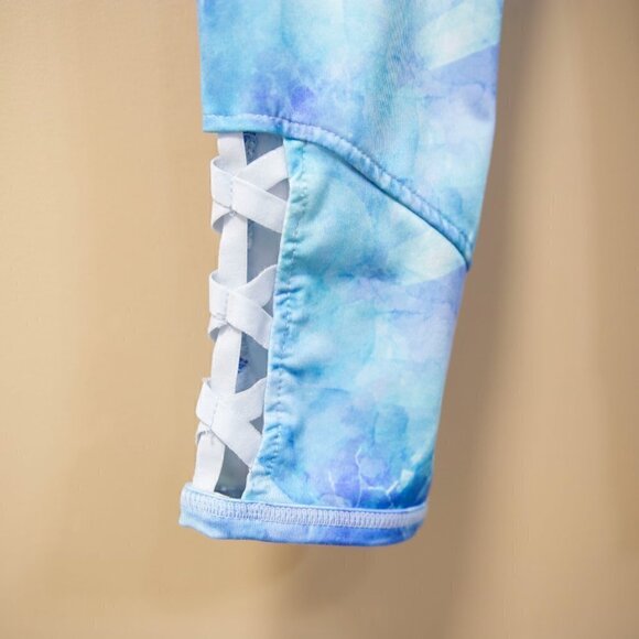 3 For $10 𝅺90 Degree by Reflex Tie Dye Cropped Leggings large (12-14) - Picture 4 of 7